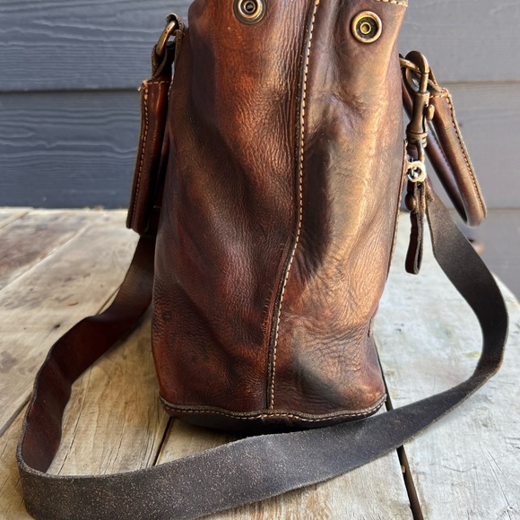 Campomaggi Brown Leather Tote Bag with Rustic Charm Italy - Picture 5 of 8